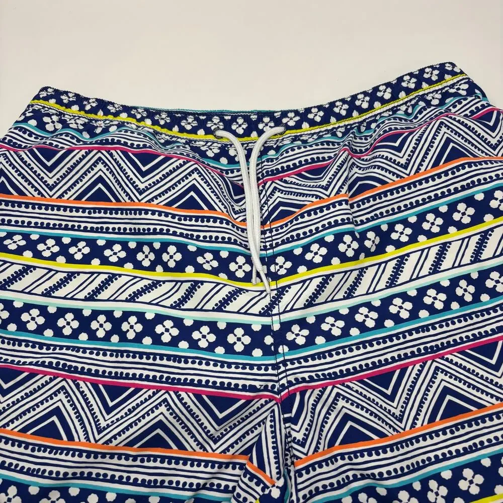 Vineyard Vines Mens Large‎ Multicolor Patterned Drawstring Swim Trunks